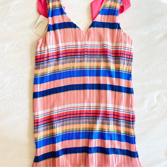 NWT FoxieDox Anthropologie Striped Pleated Shift Dress - Picture 10 of 16